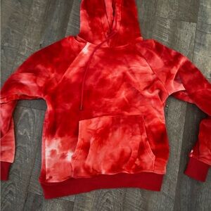 Red Tie-Dye Hoodie